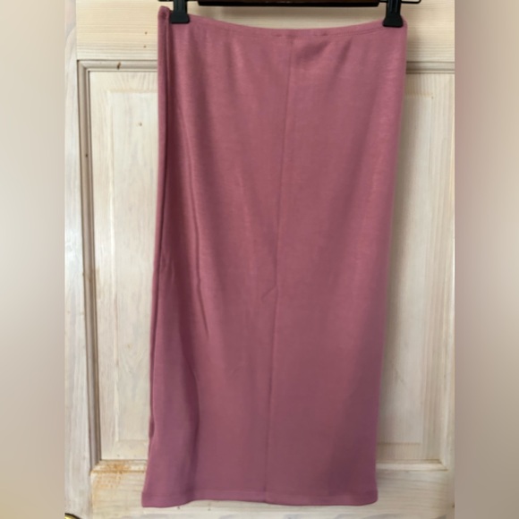 NWT Naked Wardrobe MIDI Skirt in Dusty Rose.         Women’s Large - Picture 1 of 4